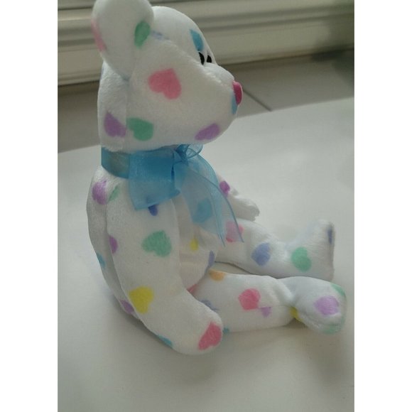 RARE VINTAGE TY Beanie Baby "Kissme The Valentines Day Bear" ☆☆ERRORS☆☆ - Picture 3 of 6